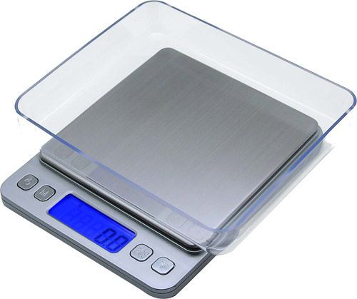 Table Top Digital Food Scale, 2000g x 0.1g accuracy with bowl